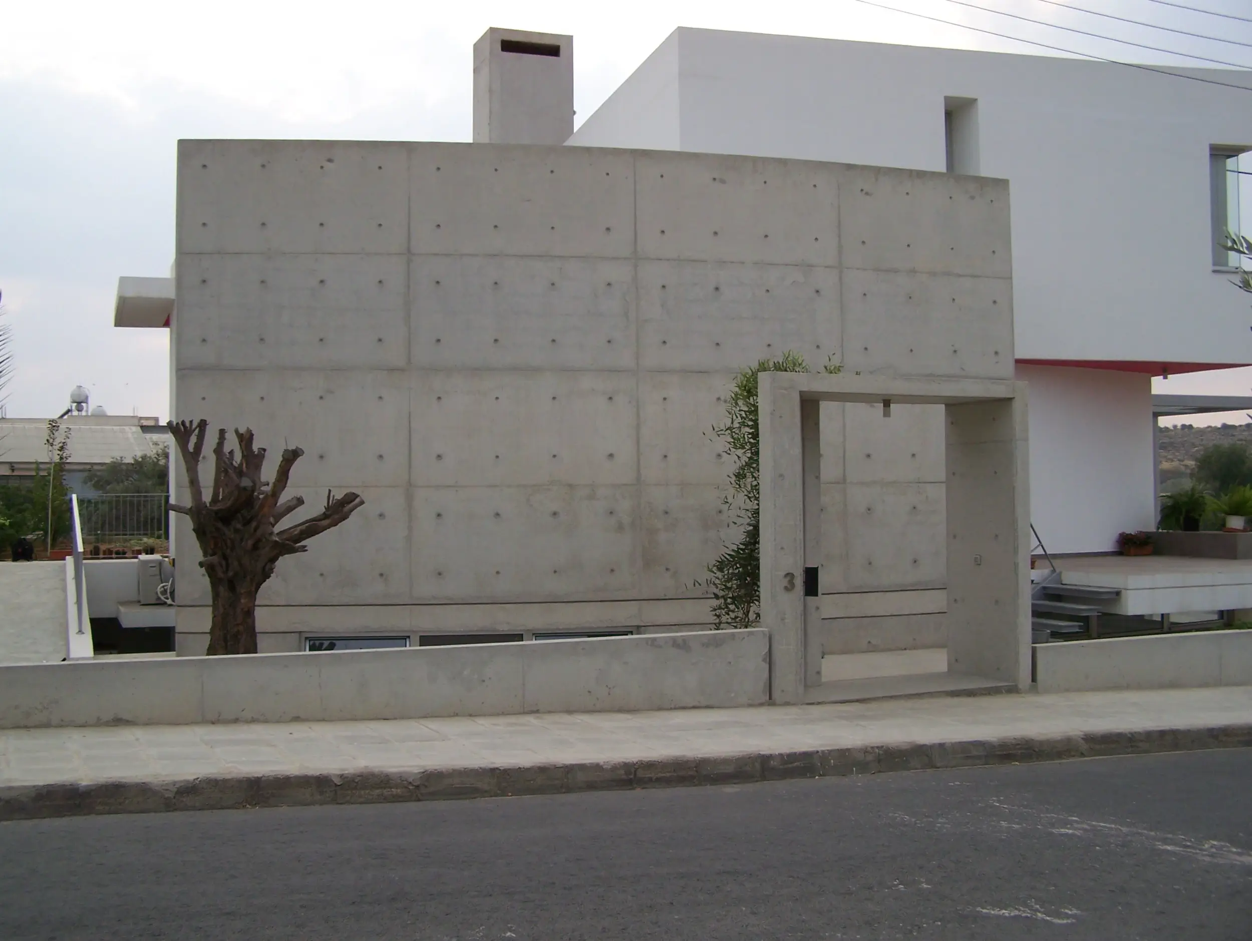 The main entrance of the house