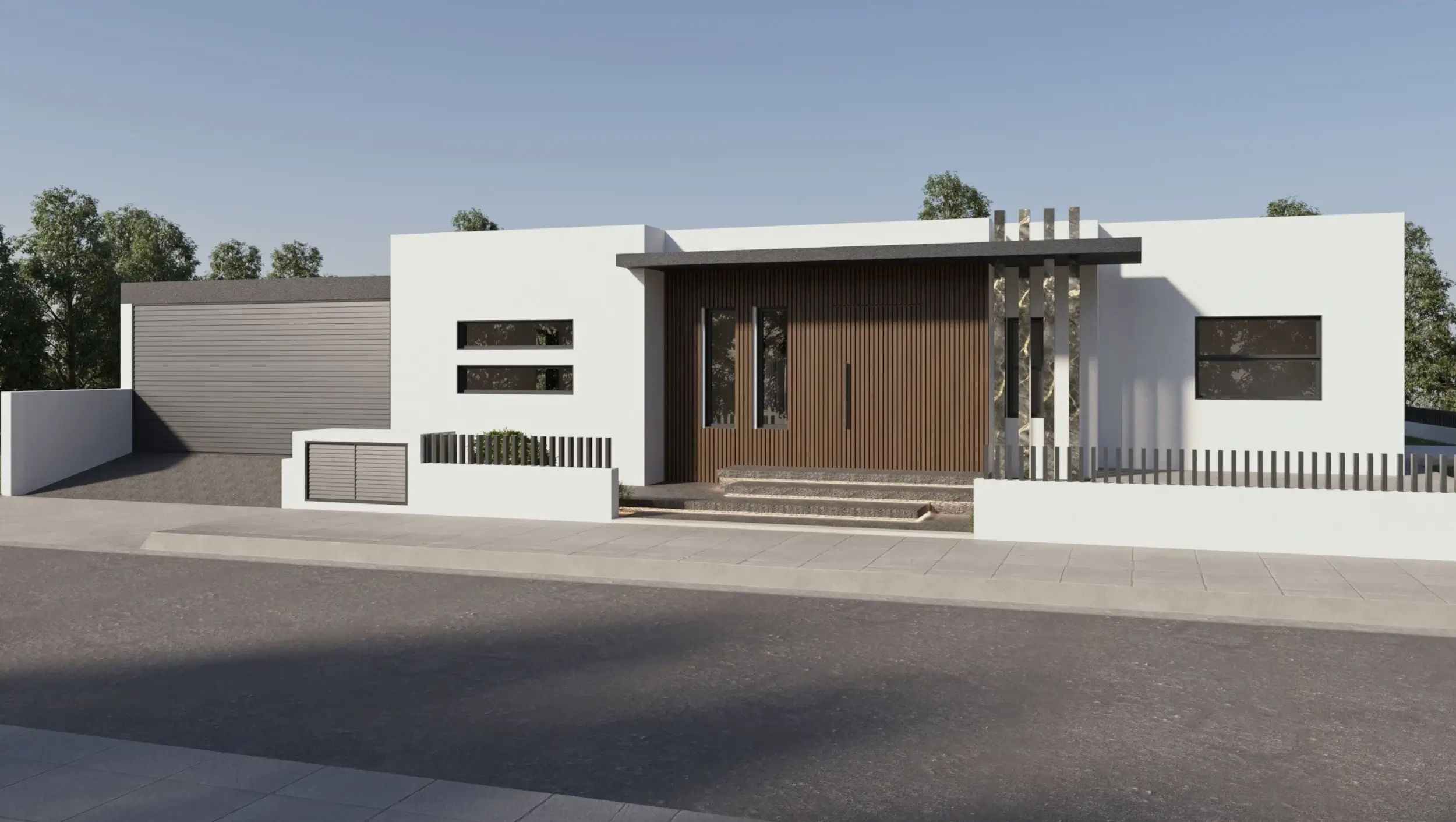 The front side o of the house