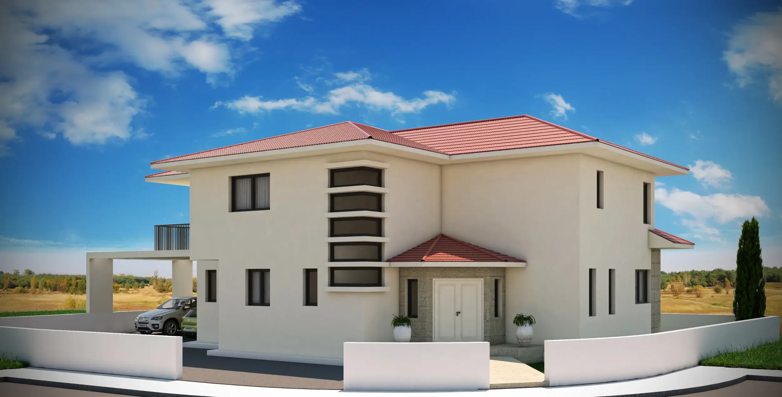 A 3d image of the house